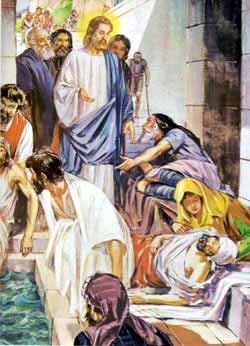 Photo Of Bible Story Of Lame Man Being Healed